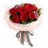 10 Red Roses in Round Bouquet