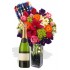 Mixed Bouquet Package , White Wine and Helium Balloon