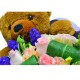 Teddy Bear in Your Heart with One Dozen Pink Roses