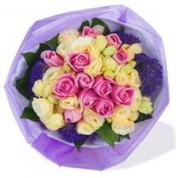 One Dozen Maria Pink Rose Bouquet